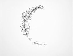 a black and white drawing of flowers with the word peace written in cursive writing