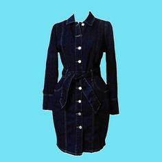 This Is A Denim Dress From Ny & Co, Nwt, Size Small, 64% Cotton, 35% Polyester, 1% Spandex, 5% Other Materials, Machine Washable (In Cold Water , Dress Must Be Inside Out), Stretchable, Long Sleeves, Comes With A Matching Denim Fabric Belt (No Hardware On It) , Button Closure, Dark Denim Color, Actual Color Is Close In The First Photo Of The Dress In This Listing. Was $89.95 Fitted Belted Denim Dress For Fall, Fitted Denim Blue Belted Denim Dress, Fitted Belted Denim Dress In Denim Blue, Fitted Medium Wash Belted Denim Dress, Fitted Long Sleeve Belted Denim Dress, Fitted Belted Long Sleeve Denim Dress, Fitted Belted Denim Dress, Fitted Blue Denim Belted Dress, Belted Denim Blue Dress