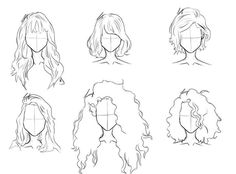 how to draw long hair step by step