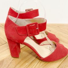 Vince Camuto Red Sandals, Sexy With Retro Vibe. Never Worn. Red Sandals, Vince Camuto Shoes, Retro Vibe, Vince Camuto, Shoes Women Heels, Shoes Heels, Women Shoes, Sandals, Heels