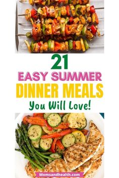 21 Easy Summer Dinner Meals You Will Love! Summer Dinner For 2, Light Summer Meals Dinners, Light Summer Dinner Recipes Easy, Easy Summer Dinner Recipes For Family, Easy Summer Meals Dinner Families, Dinner Ideas For Hot Days, Simple Summer Dinners, Easy Summer Meal Ideas, Summer Weeknight Dinners