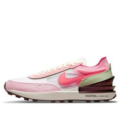 Nike Womens WMNS Waffle One Rawdacious DM5452-161 Nike Waffle One, Running Silhouette, Nike Waffle, Exclusive Sneakers, Marathon Running Shoes, Womens Nike, Marathon Running, Nike Womens, Round Toe Heels