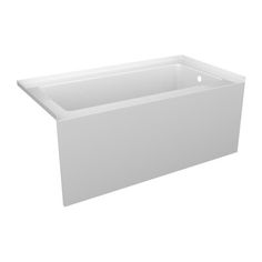 the bathtub is white and has no lid