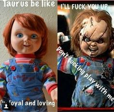 two pictures of the same doll as they appear to be from chucky's movie