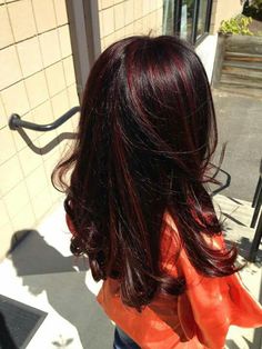 Red Hair With Highlights, Dark Red Hair, Red Highlights