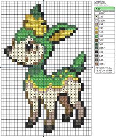 a cross stitch pattern of a green and yellow pony