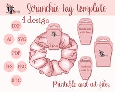 scrunchii tag template with 4 designs