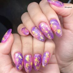 44 Stunning Gold and Purple Nail Designs You Can't Miss. Can't get enough of gorgeous nail designs? Explore these breathtaking ideas that you absolutely must try! Get ready to be amazed! Image from @speakeasynails_ Nail Shimmer