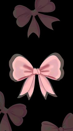 an image of pink bows on black background