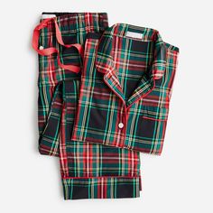 J.Crew Long-Sleeve Cotton Poplin Pajama Set In Black Stewart Tartan Item: Bm280 Color: Black / Green / Red Condition: New / Never Worn Size: S Numeric Size (Us): 4 Bust: 35 Natural Waist: 27 100% Cotton, Machine Wash Fits Slightly Big Based On Customer Reviews Christmas Pajamas Women, J Crew Pajamas, Stewart Tartan, Menswear Inspired, Pajama Set Women, Christmas Pajamas, Pajamas Women, Cotton Poplin, Cashmere Sweaters