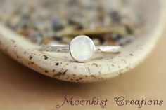 Sterling Silver Gemstone Ring Rainbow by MoonkistCreations Minimalist Handmade White Moonstone Ring, Handmade Minimalist Round Opal Ring, Minimalist Round Moonstone Ring With Polished Finish, Adjustable Minimalist Moonstone Ring In Sterling Silver, White Moon Shaped Opal Ring Gift, Minimalist Adjustable Sterling Silver Moonstone Ring, White Moon Shaped Opal Ring For Gift, Adjustable Silver Hallmarked Moonstone Ring, White Moon-shaped Opal Ring Gift