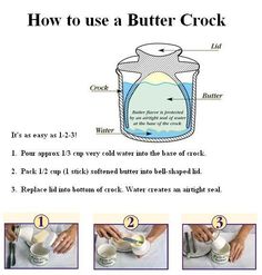 instructions on how to make a butter keeper