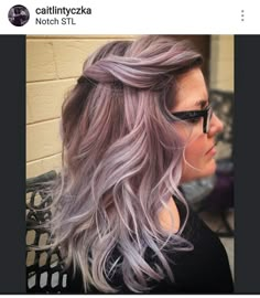 Silver To Pink Ombre Hair, Blonde Plum Hair, Mauve And Blonde Hair, Silver Lavender Hair Ombre, Rose Gold And Grey Hair, Lavender And Blonde Hair, Lavender Grey Hair, Lavender Hair Ombre, Lilac Hair Color