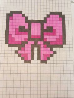 a piece of paper with pink squares on it