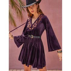 Boho Style Plant Embroidery Velvet Dress Embroidered Mini Dress For Fall, Long Sleeve Embroidered Dress For Fall Festival, Timeless Clothes, Plaid Print Coat, Plant Embroidery, Short Dress Styles, 90's Fashion, Mini Dresses Online, Dress Stores Online