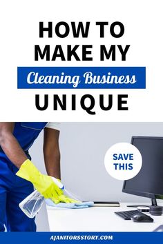 African American janitor in blue cleaning a white desk next to a computer. Professional cleaning concept. Cleaning Business Tips, Cleaning Services Prices, House Cleaning Business, Janitorial Cleaning Services, Cleaning Checklist Template, Business Plan Outline, House Cleaners, Professional House Cleaning