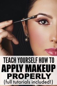 From foundation and contour, to blush and eyebrows, to eyeshadow and eyeliner, this collection of makeup tutorials is just what you need to teach yourself not only how to apply makeup, but how to apply makeup properly. Doing Makeup, Foundation Contouring, Apply Makeup, How To Apply Eyeshadow, Makeup Tips For Beginners, Kuta, Simple Beauty, How To Apply Makeup