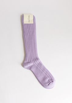 Ribbed College Sock in Lilac from Maria La Rosa. Knee-high socks in merino wool, perfect for the winter season. The high quality of this lamb's wool, with its fine and silky hairs, provides a particularly soft, warming, breathable and naturally antibacterial product. The coarse knit also guarantees perfect fit and maximum comfort. Need a second opinion? If you have special requests or just need advice, please reach out to hello@shop-vestige.com. 88% extrafine merino wool, 10% polyamide, 2% elast Its Fine, Hair Sale, Wool Socks, By Malene Birger, End Of Season Sale, Silky Hair, Knee High Socks, Pick One, Denim Top