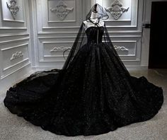 A Black Wedding, Ball Gown Princess, Baju Kahwin, Black Wedding Dress, Black Ball Gown, Gown Princess, Princess Prom Dresses