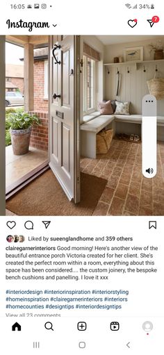 the instagram page on instagram com shows an image of a kitchen and living room