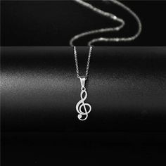 Music Note Necklace, Clef Note Pendant Necklace, Stainless Steel Jewelry, Unisex Music Jewelry, Stainless Steel Necklace, Funky Accessories. Music Lovers Jewelry. Music Teacher Gift, Gift for Musician, Gift for Music Lover. Hit the right note with these cute music note pendant necklaces. Perfect for musicians or music lovers alike. Made from high quality stainless steel these quirky hollowed out necklaces will sure to be a talking point. Strong and sturdy with a brushed finish they will not rust Music Note Necklace, Music Symbol, Couples Accessories, Birthday Necklace Gift, Music Teacher Gifts, Necklace Collar, Symbol Necklace, Art Necklaces, Music Jewelry