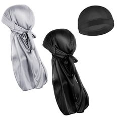 PRICES MAY VARY. 【Package Included】Wave cap for men includes three polyester satin caps: one black, one silver, and one round black cap. The quantity and variety are enough to meet your daily replacement needs, or you can share with family and friends to ensure that you always have a fashionable choice. 【High-Quality Materials】Durags for men are made of high-quality polyester and satin materials, which are light and smooth, warm and comfortable, and flexible. The pirate bandana can stretch to adapt to your head size, ensuring a perfect fit and comfortable wear every time. 【Breathable and Comfortable Design】Bonnet for men adopts an ergonomic design that fits your head perfectly, providing comfort whether it is hot summer or cold winter. Effectively wicking sweat in hot weather and keeping y Bonnet For Men, Pirate Bandana, Doo Rag, Waves Hair, Round Hat, Comfortable Design, Headband Styles, Cap Hair, Black Cap