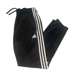 Nwot Adidas Boys Dark Gray Pants Size Large 14/16 With Pockets Adidas Black Sports Joggers, Adidas Black Sweatpants For Sports, Adidas Black Athleisure Joggers, Black Adidas Athleisure Joggers, Black Cotton Bottoms With Three Stripes, Adidas Black Sportswear Sweatpants, Adidas Black Sportswear Bottoms, Adidas Black Sporty Pants, Black Cotton Joggers With Three Stripes