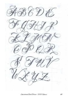 the upper and lower letters are drawn in black ink