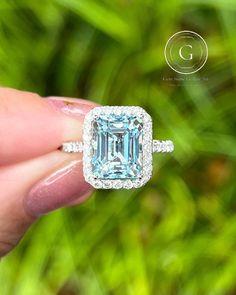 Aquamarine 6 CT Sky Blue Emerald Cut Diamond Engagement Ring 10K 14K 18K Solid White and Rose Gold Wedding Ring Anniversary Ring Bridal Ring R I N G M E T A L ✥ Metal : 10K 14K 18K White Yellow and Rose Gold, 925 Sterling Silver ✥ Metal Clarity : 100% Pure ✥ Stamp/Hallmark : Yes M A I N S T O N E S ✥ Type : Aquamarine  Diamond ✥ Shape : Emerald Cut ✥ Weight : 6 CT ✥ Color : Sky Blue ✥ Clarity : High VVS1 ✥ Diamond Cut : Brilliant Oval Cut S I D E S T O N E S ✥ Type : Lab grown Diamond ✥ Shape : Round Cut ✥ Weight :  1.25 Ct ✥ 36 Side Diamond (054 Ct) ✥ Color : White ✥ Clarity : VVS1 ✥ Cut : Excellence R I N G S I Z E S ✥ All Ring Size are Available ✥ If You Have any Questions With Regards to Sizing Please Contact as S H I P P I N G ✥ Free Express Delivery ✥ No Extra Charge For Delivery  ✥ Aquamarine And Diamond Ring, White And Rose Gold Wedding, Aquamarine Ring Vintage, Rose Gold Wedding Ring, Emerald Cut Diamond Engagement Ring, Emerald Cut Diamond Engagement, Blue Emerald, Emerald Cut Diamond Ring, Moissanite Diamond Rings