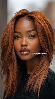 Rich and Radiant: Auburn Hair Color for Every Skin Tone - Puqqu Blond And Auburn Hair, Black Women With Auburn Hair, Semi Permanent Hair Dye For Dark Hair, Red Copper Hair Color Black Women, Ginger Wig On Dark Skin, Auburn Curly Hair Black Women, Hair Color For Brown Skin Black Women, Brown Skin Red Hair, Auburn Hair Black Women