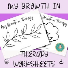 My Growth in Therapy Worksheets, Progress Tracker, Termination Activity Termination Session Activities, Therapy Termination Activities For Kids, Therapy Termination Activities, Ending Therapy, Therapy Termination, Termination Activities, Social Worker Resources, Anger Iceberg, Think Sheets