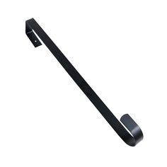 a black handle on a white background