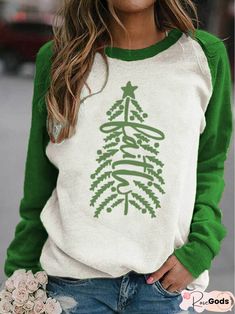 SPU:E59SHBI8EAAPattern Type:PlantsSleeve Type:Long SleeveElasticity:Slightly stretchyDecoration:PrintedThickness:Mid-weightMaterial:Cotton-blend,PolyesterOccasion:DailyNeckline:Round NeckProcess:Color-block,PrintedStyle:CasualTheme:All SeasonTag:Casual,ChristmasColor:GreenSize:S,M,L,XL,XXL,3XLSize Chart SizeSleeve Length Shoulder Length Waist Bust cminchcminchcminchcminchcminchS68.52748.719.268.52799399939M7027.65019.77027.610440.910440.9L71.528.151.320.271.528.110942.910942.9XL7328.752.620.7...