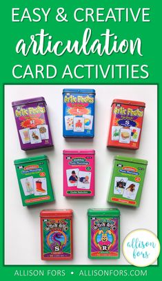 an easy and creative articulation card activity for kids to learn how to use it