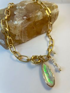 This pendant has a special opal light that will make your outfit stand out even more.  It's also perfect to match with more necklaces to create a unique composition<3 Make Your Outfit, Unique Composition, Charm Necklaces, Drop Pendant, Charm Necklace, Opal, Handmade Items, Jewelry Necklaces, Composition