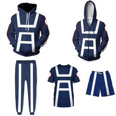 All Might Cosplay, Gym Costume, Deku Cosplay, My Hero Academia Merchandise, My Hero Academia Cosplay, Gym School, Academia Fashion, Anime Inspired Outfits, School Uniforms