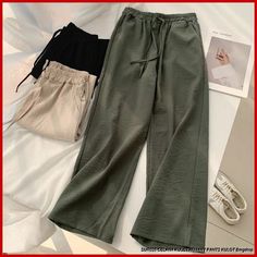 Linen Culottes, Loose Pants, Women Trends, Long Pants, Pregnant Women, Workout Pants, Trousers Women, Seoul