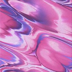 an abstract painting with pink, blue and purple swirls on the bottom half of it