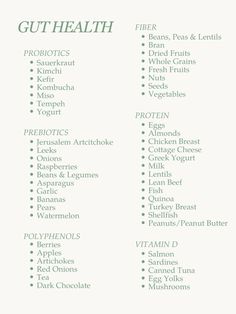 Best foods for gut health, and for creating the perfect synbiotic meals for breakfast, lunch & dinner! Power Foods Health, Healthy Gut Health, Gut Health Improvement, What To Eat For Better Gut Health, Vitamin For Gut Health, Nutrition Tips For Women, Tips For Gut Health, Health Gut Diet, Gut Healing Diet Plan