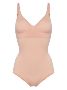 blush pink stretch-cotton one-piece design panelled design V-neck press-stud fastening adjustable shoulder straps Just a reminder that this piece must be tried on over your own garments. Elegant Pink Sleeveless Bodysuit, Pink Fitted Bodysuit With Spaghetti Straps, Fitted Pink Bodysuit With Adjustable Straps, Pink Fitted Bodysuit With Adjustable Straps, Elegant Pink V-neck Bodysuit, Pink Sleeveless Second-skin Bodysuit, Pink Seamless Second-skin Bodysuit, Fitted Pink Bodysuit With Built-in Bra, Fitted Pink V-neck Bodysuit