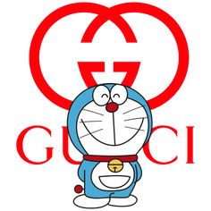 a cartoon character with the word gucci on it's chest and an image of a