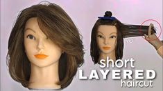 how to: SHORT LAYERED HAIRCUT|potong rambut layer pendek How To Style Short Layered Hair Tutorial, Short Layer Haircut, Short Layers Haircut, Braided Headband Hairstyles, Bob Hairdos, Cosmetology Notes, Layers Short Hair, Layers Haircut, Short Layer Cut