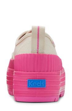 Elevate your sneaker game with this classic canvas shoe set on a chunky platform cupsole with pronounced lugs. Lace-up style Textile upper and lining/rubber sole Imported Trendy Pink Platform Sneakers With Rubber Sole, Trendy Pink Platform Sneakers With Vulcanized Sole, Sporty Pink Sneakers With Thick Bottom, Pink Low-top Thick Bottom Sneakers, Pink Thick Bottom Sneakers For Streetwear, Pink Low-top Platform Sneakers With Thick Sole, Pink Platform Sneakers With Thick Bottom For Streetwear, Pink Low-top Platform Sneakers With Thick Bottom, Trendy Low-top Cotton Platform Sneakers