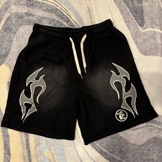 Hellstar Flame Shorts Black Mens Size Medium Or Large Shorts Athletic, Shorts Black, Mens Shorts, Man Shop, Size Medium, Outfit Inspo, Plus Fashion, Closet, Fashion Tips