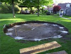 the backyard is being remodeled and ready to be used