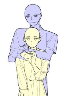 a drawing of a man standing next to a mannequin