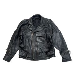 This Item Is A Rare Vtg First Genuine Leather Biker Motorcycle Jacket. In Good Vintage Worn Condition With Signs Of Wear Shown In Pictures. Tag Size Men’s Size 44. Missing Inside Liner Vintage Biker Jacket For Winter Urban Adventures, Classic Biker Jacket With Pockets For Biker Events, Vintage Black Outerwear For Urban Adventures, Retro Winter Outerwear For Biker Events, Vintage Black Biker Jacket For Streetwear, Black Vintage Biker Jacket For Streetwear, Vintage Black Biker Outerwear For Winter, Vintage Black Leather Jacket For Outdoor, Vintage Black Biker Jacket With Pockets