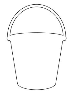 a bucket with a lid is shown in black and white, it looks like the outline for