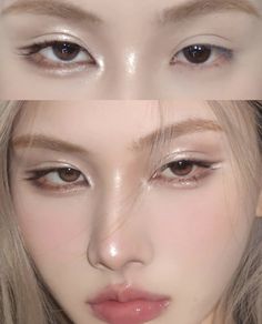 Winter Collage, No Make Up Make Up Look, Makeup Douyin, Asian Makeup Looks, Soft Makeup Looks, Makeup Hacks Beauty Secrets, Korean Eye Makeup, Glasses Makeup