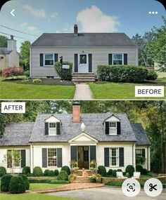 before and after pictures of a house